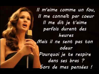 Musique : Complétez les paroles de la chanson "A fleur de toi" : "Les jours passent, mais ça ne compte pas J'ai tant de mal à vivre Ivre de ce parfum si différent du tien Pire, j'ai compté chaque ... qui me retient à lui".