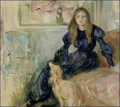 Julie Manet et son chien Laërte, peints par la mère de Julie...