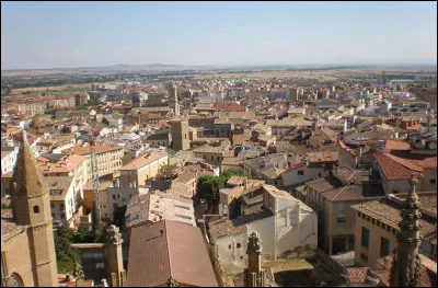 Quelle est cette ville de 50 000 habitants située en Aragon sur le versant sud des Pyrénées ?