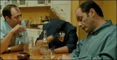 Dans cette scène de ''Cuisines et Dépendances'', qui est assis entre Jean-Pierre Bacri et Sam Karmann ?