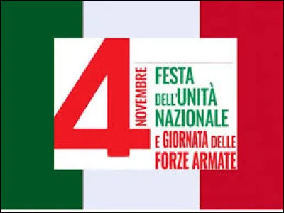A quoi correspond le 4 novembre célébré en Italie ?