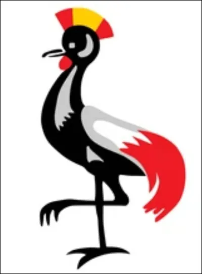 Sur le drapeau de quel pays trouve-t-on cette grue, centrée au milieu de bandes horizontales noires, jaunes et rouges ?