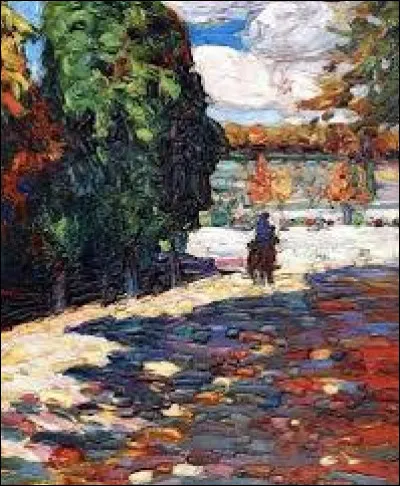 Qui a peint "Parc de St Cloud avec cavalier" ?