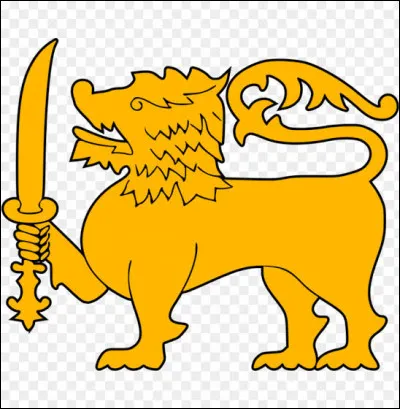 On trouve ce lion d'or sur le drapeau d'un pays d'Asie du Sud, lequel ?
