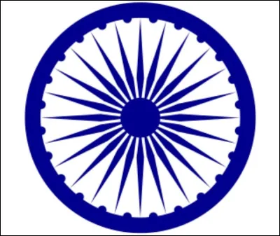 Cette roue bleue est le chakra d'Ashoka. Au centre de quel drapeau se trouve-t-elle ?