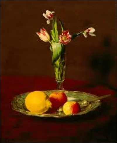Parmi ces trois réalistes, lequel a réalisé cette toile nommée ''Citron, pomme et tulipes'' ?