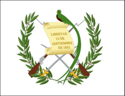 Quel pays d'Amérique centrale a sur son drapeau cette couronne de rameaux d'olivier entourée de deux fusils ?