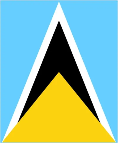 Sur le drapeau de quel État insulaire des Antilles trouve-t-on ces triangles superposés sur un fond bleu azur ?