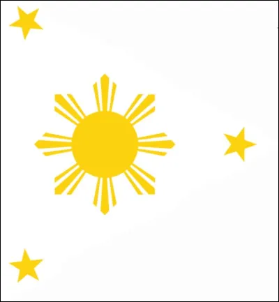 Sur quel drapeau pouvez-vous observer ce soleil et ces étoiles d'or ?