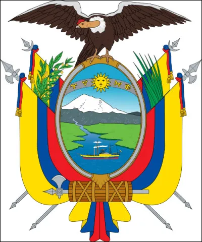 Sur le drapeau de quel pays d'Amérique du Sud voit-on ces armoiries sur lesquelles trône un condor ?