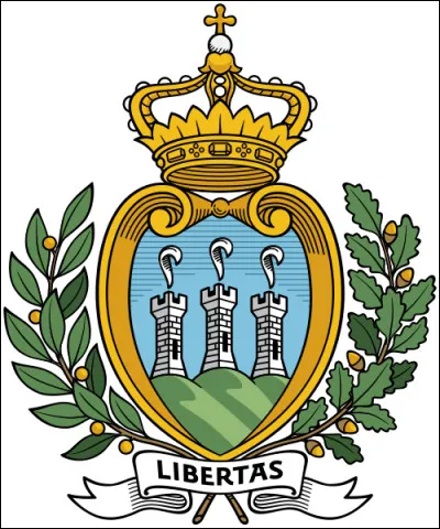 À quel État enclavé européen appartiennent ces armoiries que l'on retrouve au centre de leur drapeau ?