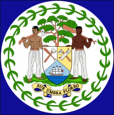 Détail étonnant qui fait de ce drapeau à fond bleu bordé de deux bandes rouges le seul drapeau officiel d'État souverain à mettre en évidence des humains de manière claire et distincte. Quel pays d'Amérique centrale possède ce drapeau ?