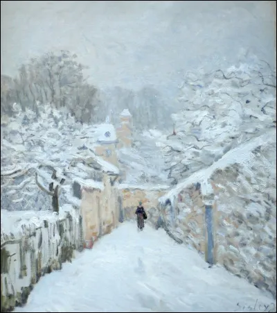 A qui doit-on la toile "La Neige à Louveciennes" ?
