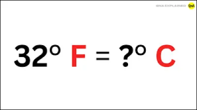 TRENTE-DEUX - A quoi correspond "32" en degré Fahrenheit ?