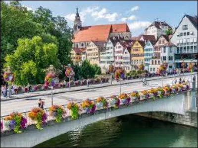 Quelle est cette ville de 90 000 habitants, traversée par le Neckar, située à 40 km au sud de Stuttgart ?