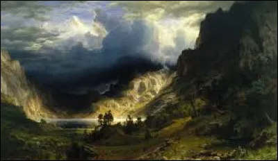 Quel luministe américain a réalisé, en 1866, cette toile nommée ''Orage dans les montagnes Rocheuses'' ?