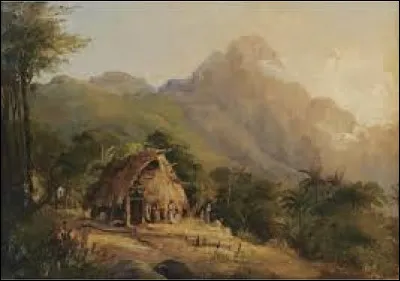 Datant de 1854, ''Hutte dans un paysage de montagne'' est l'uvre de l'impressionniste...