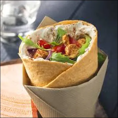 Quel est le nom de cette galette fine enroulée autour d'une garniture ?