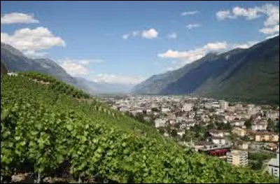 Quelle est cette ville de 22 000 habitants, située dans le Valais, au coude du Rhône et au croisement des axes routiers du Grand-Saint-Bernard et du Simplon ?