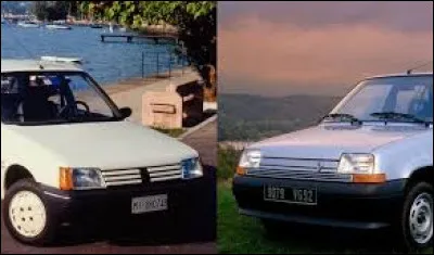 Parmi ces deux modèles de voitures, la Renault 5 et la Peugeot 205, laquelle a été commercialisée en premier, cest-à-dire en 1972 ?