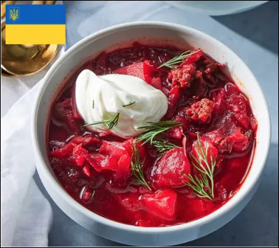 De quel pays est originaire le bortsch, un bouillon associé à de la betterave rouge ?
