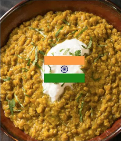 De quel pays est originaire le dahl, un plat de lentilles corail ?