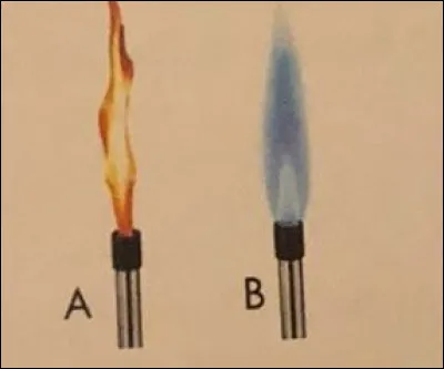 Quelle image correspond à une combustion parfaite ?