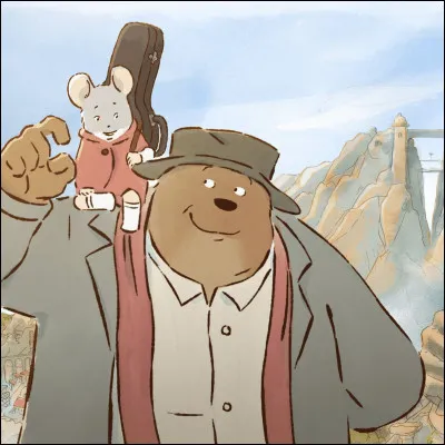 Voici l'ours Ernest, héros d'un film d'animation sorti en 2012, qui forme un duo inséparable avec la souris...