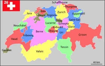 De combien de cantons, la Suisse se compose-t-elle ?