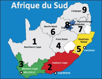 De combien de provinces, l'Afrique du Sud se compose-t-elle ?