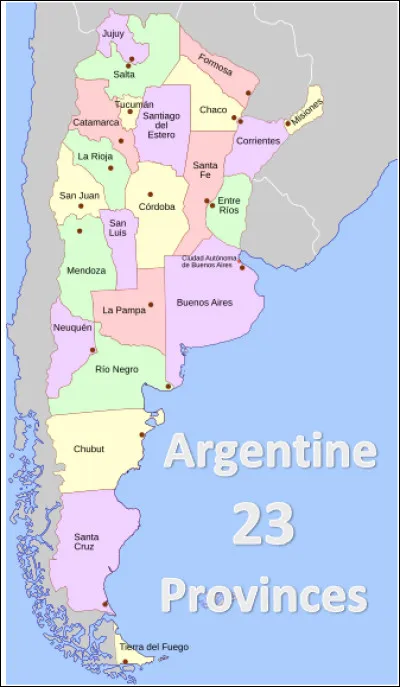 De combien de provinces, l'Argentine se compose-t-elle ?
