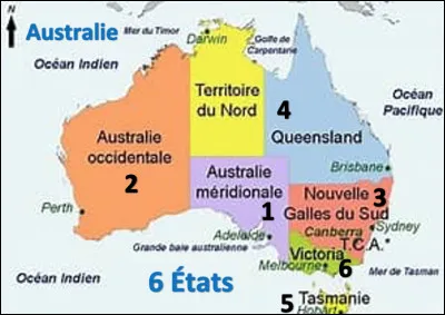 De combien d'États, l'Australie se compose-t-elle ?