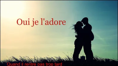 Qui chantait "Oui, je l'adore" ?