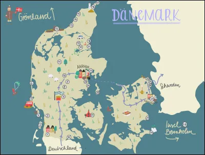 Danemark : trouve son drapeau.