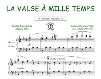Quel chanteur interprète "La Valse à mille temps" en 1959 ?