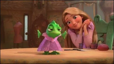 Comment se nomme le caméléon dans le dessin animé "Raiponce" ?