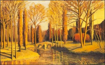Qui a peint "Forêt de Mormal, lever de soleil en automne" ?