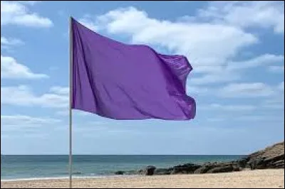 Sur la plage, que signifie le drapeau violet ?