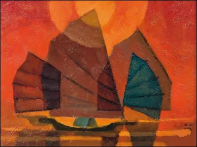 Qui a peint "Les Jonques rouges" ?