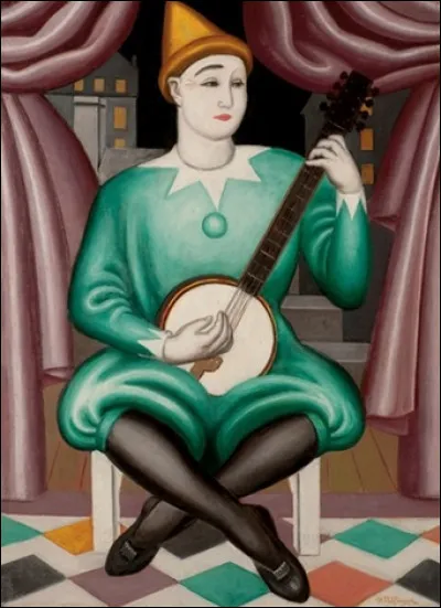 Qui a peint 'Le Clown au banjo" ?