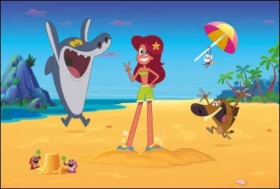 Comment s'appelle cette série télévisée d'animation française qui met en scène une hyène et un requin anthropomorphes ?