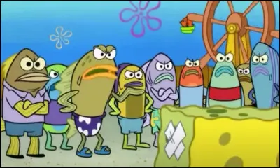 Dans quelle série télévisée d'animation peut-on apercevoir ces poissons qui sont les habitants de Bikini Bottom ?