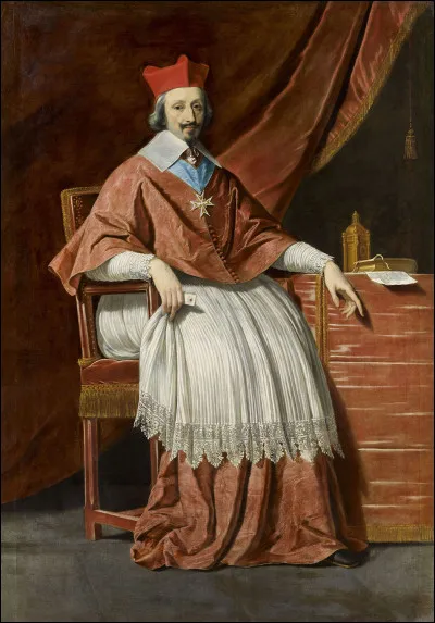 Quel est le nom de ce cardinal, homme d'État français, pair de France et principal ministre du roi Louis XIII ?