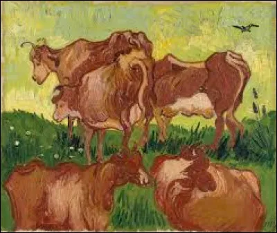 Qui a peint ce tableau intitulé "Les Vaches" ?