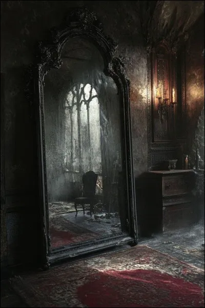 Dans cette pièce, un ___immense reflète nos visages mais nos yeux y sont crevés. OK, ça commence à devenir un petit peu effrayant là, non ?