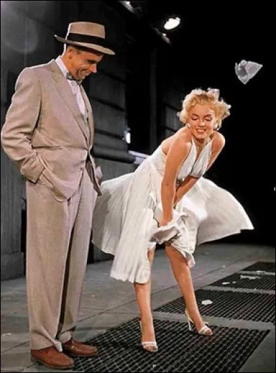 Quel est le titre de ce film où le vent d'une bouche de métro soulève la robe de Marylin ?