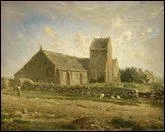 Quel peintre membre de l'cole de Barbizon a reprsent l'glise de Grville ?