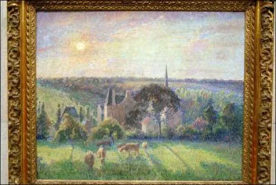 Quel peintre impressionniste a reprsent l'glise et la ferme d'Eragny ?