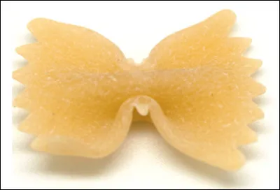 Quel est le nom de cette pâte italienne en forme de noeud papillon ?