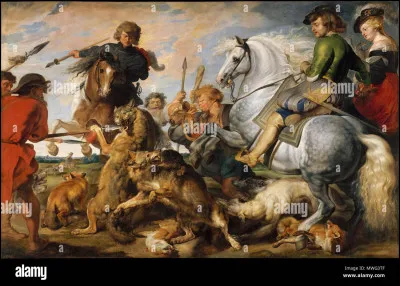À quel artiste doit-on le tableau intitulé "La Chasse au loup et au renard" ?